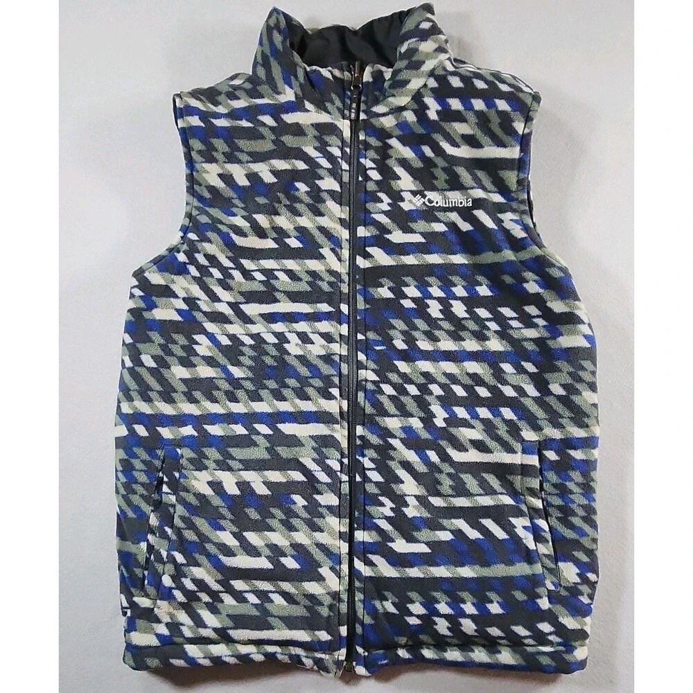 Columbia Unisex Kids L Reversible Puffer Vest Full Zip Pockets